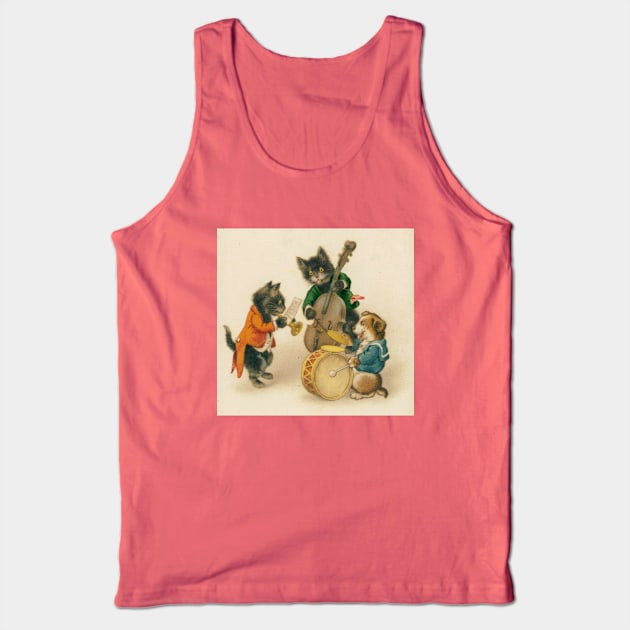 Puppy and Kittens Play in a Band Tank Top by Star Scrunch